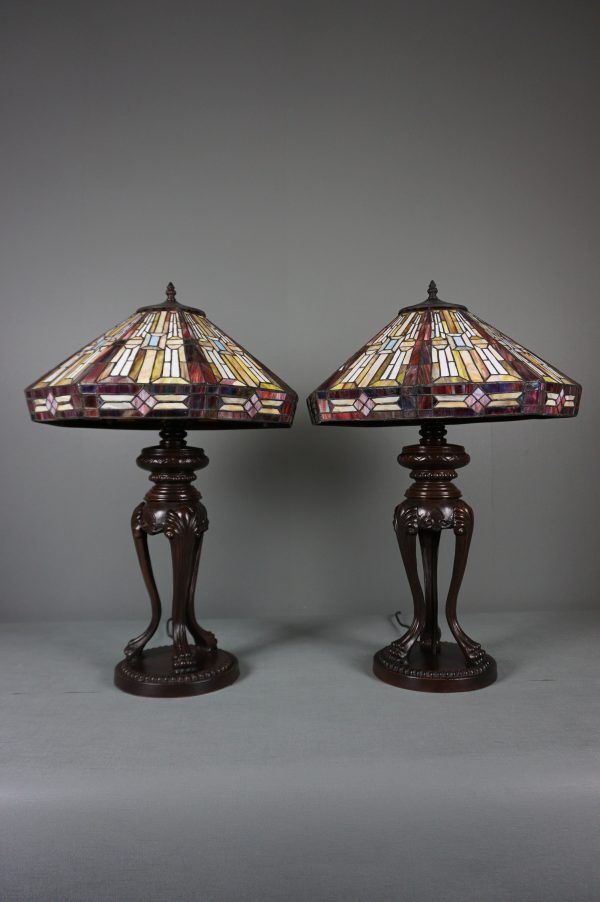 Set of 2 Tiffany lamps