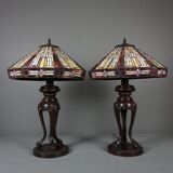 Set of 2 Tiffany lamps