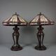 Set de 2 lampes Tiffany