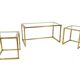 1970s Postmodern Nesting Tables by Romeo Rega, Brass, Glass and Steel