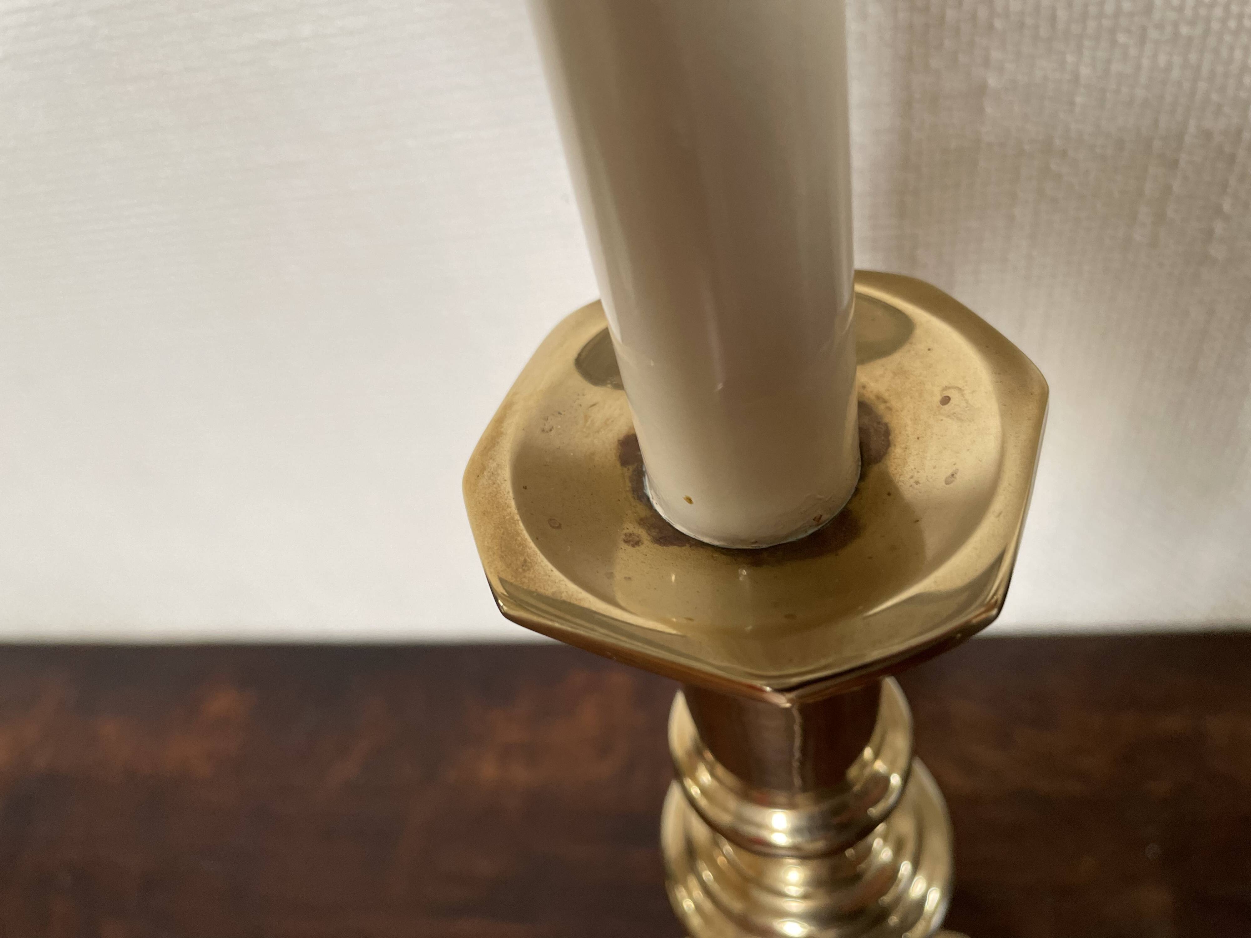 Golden brass lamp