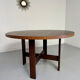 Ancienne table en bois marqueté design Dieter Waeckerlin Idealheim, années 70