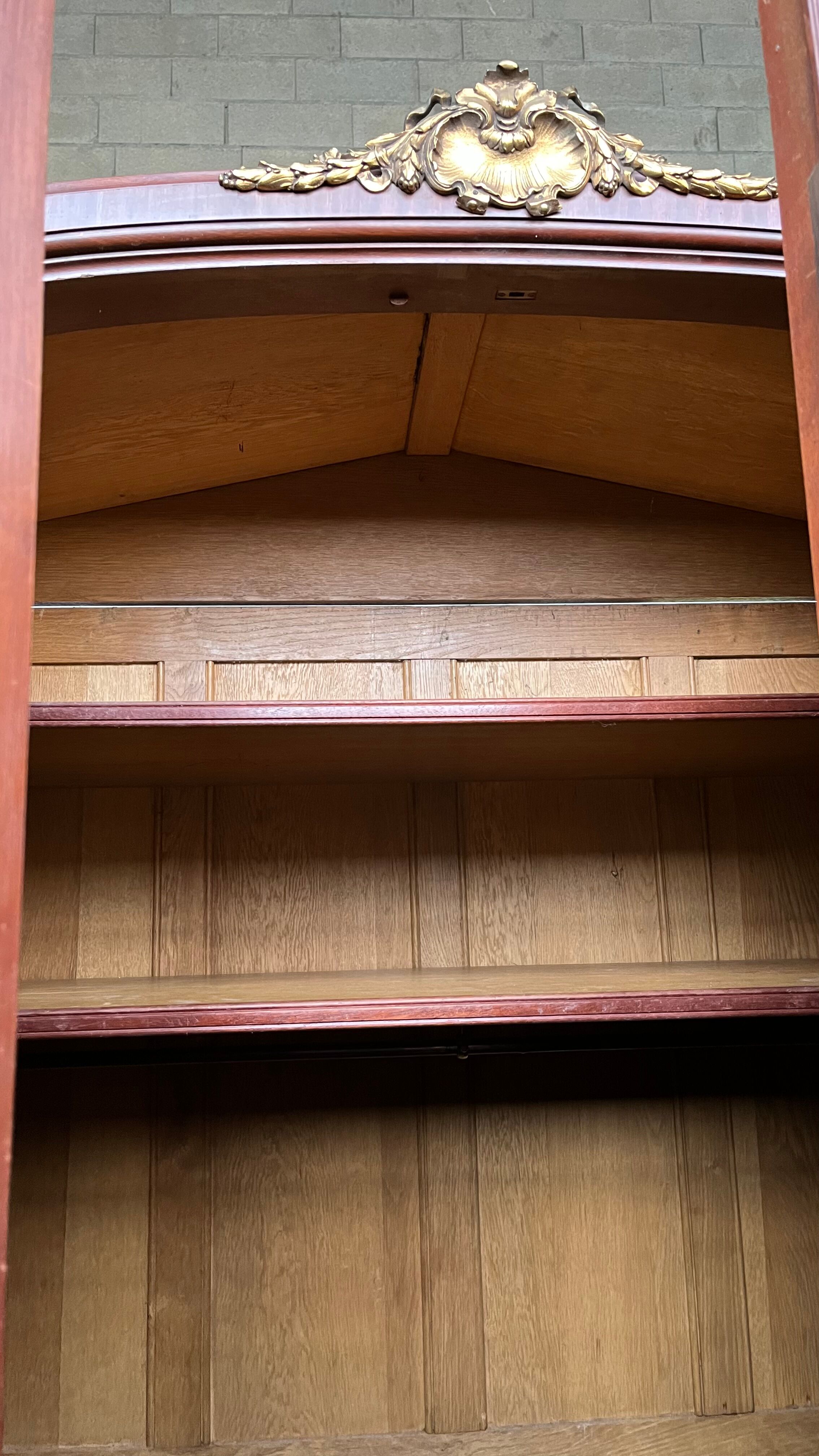 Cabinet 2 doors mirror mahogany rocaille years 1900