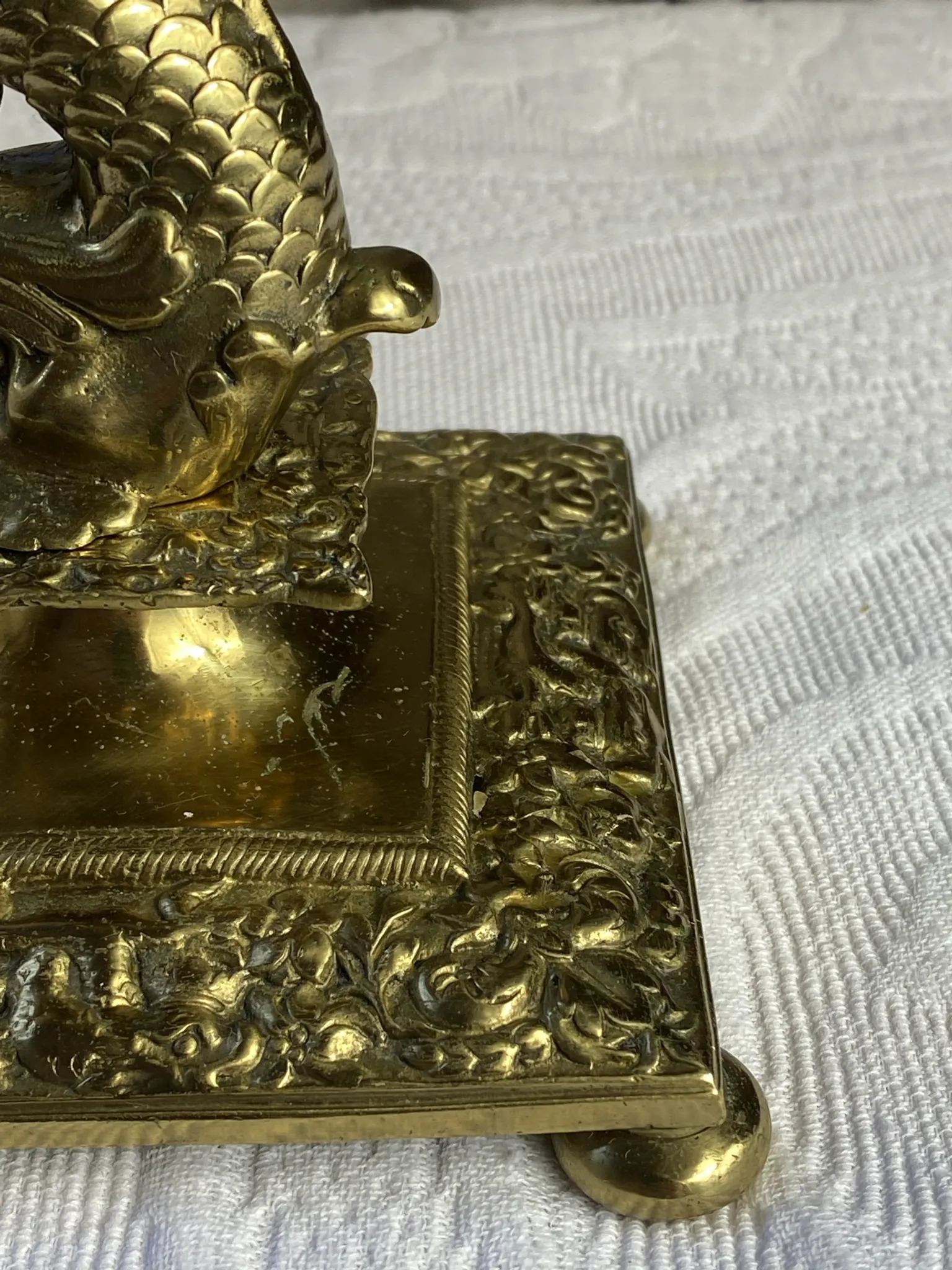Bronze fish candlestick