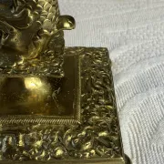 Bronze fish candlestick