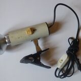 Vintage white metal clip spotlight 1970