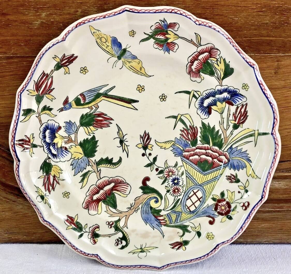 7 flat plates Gien model cornucopia 1938 1960