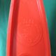 Pair of Patère coat rack Syla France plastic orange design 70s