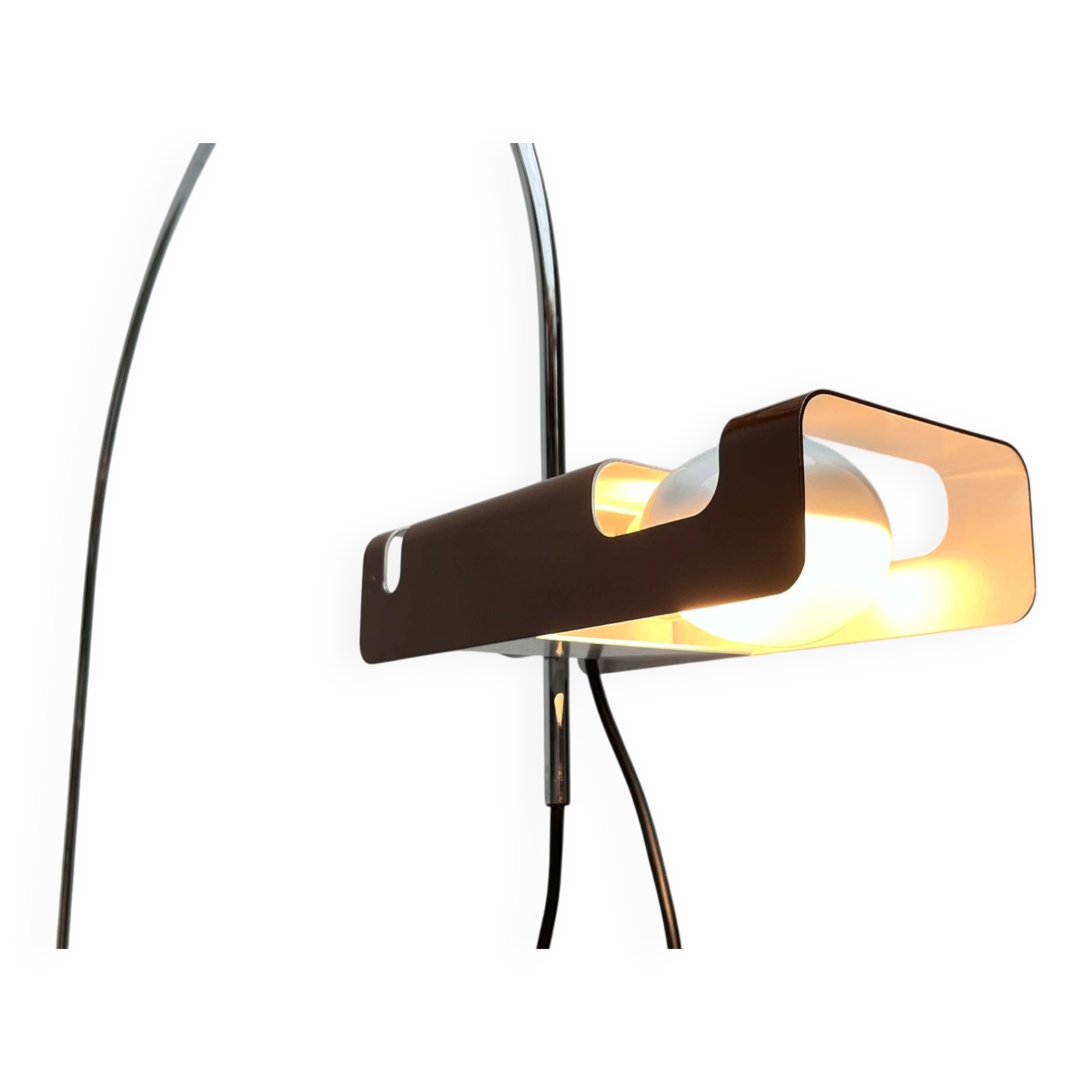 Mid-Century Modern Italian Space Arc Spider Wall Lamp by Joe Colombo for Oluce, 1960s