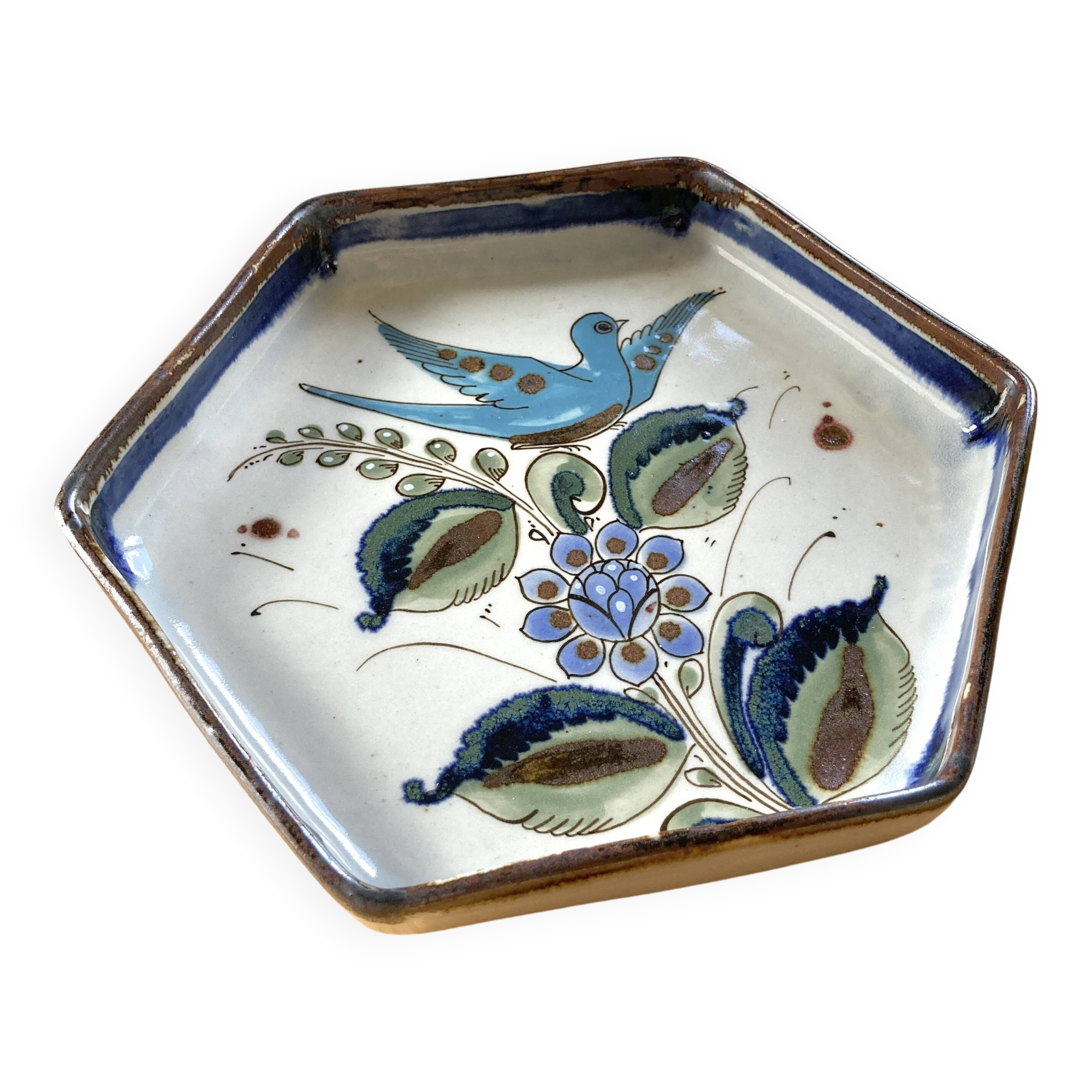 Ceramic plate Ken Edwards Tonala Mexico 1970