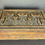Carved wooden jewelry box