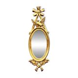 Vintage Empire style wall mirror in gold resin