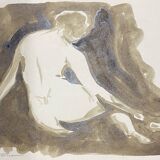 Painting signed in Chinese ink “female back”
