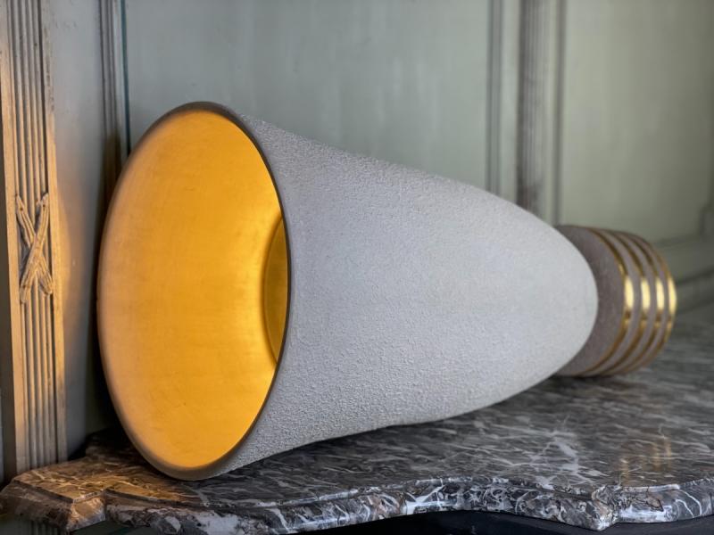 Art deco sandstone lamp around 1940