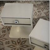 Pair of bedside tables, vintage tulip feet