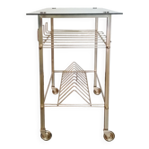 Hifi trolley in brass and smoked glass from 1960