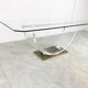 Vintage lucite and brass dining table, 1970s