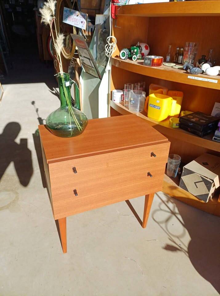 Scandinavian and vintage bedside table