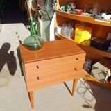 Scandinavian and vintage bedside table