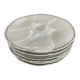 Set of 6 oyster plates
