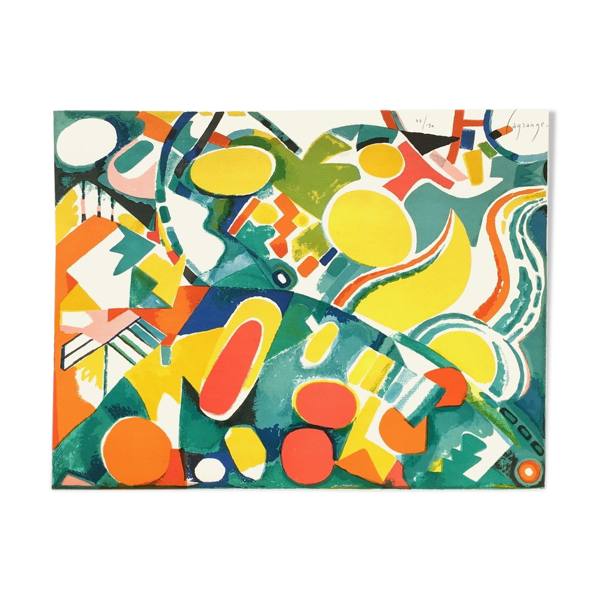 paysage abstrait" Jacques Lagrange 1965