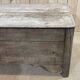 Banc coffre du  18ème en chêne brut - L=1m32, P=65cm, H=62cm.