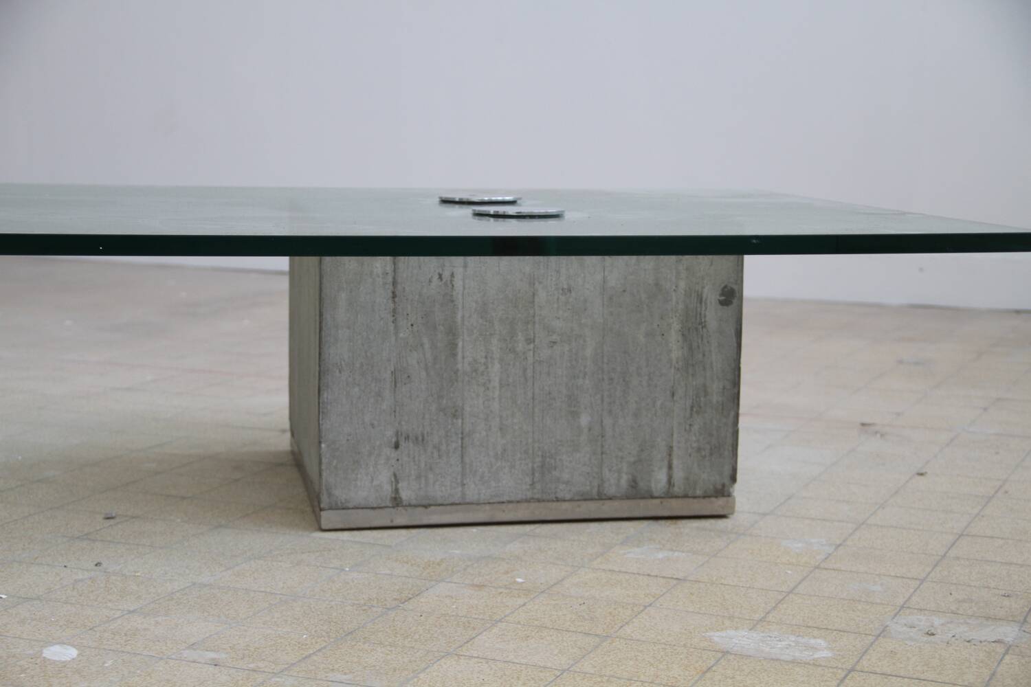 Table basse verre saporiti 1970
