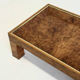 Rectangular coffee table from Turri with burl wood