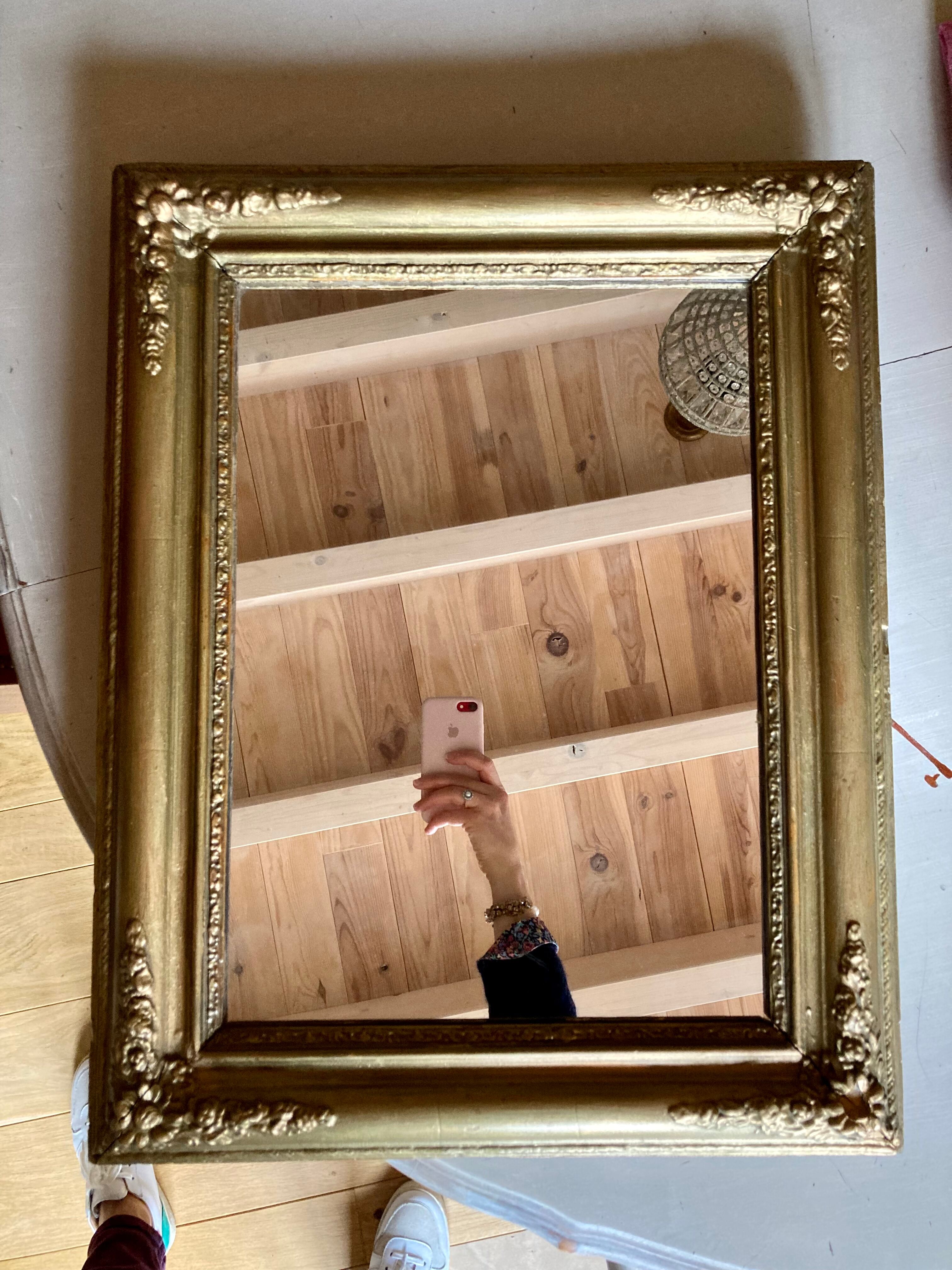 Miroir doré ancien 47x57cm