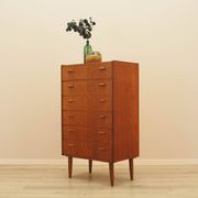 Teak chest of drawers, Danish design, 1970s, made in Denmark