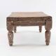 Antique Bajot stool in weathered wood: richly patinated decorative table.