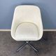 Swivel cocktail chair, chrome and faux leather,vintage from the 70s