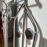 Art Deco Coat Rack & Mirror in Tubular Aluminum, France, 1930