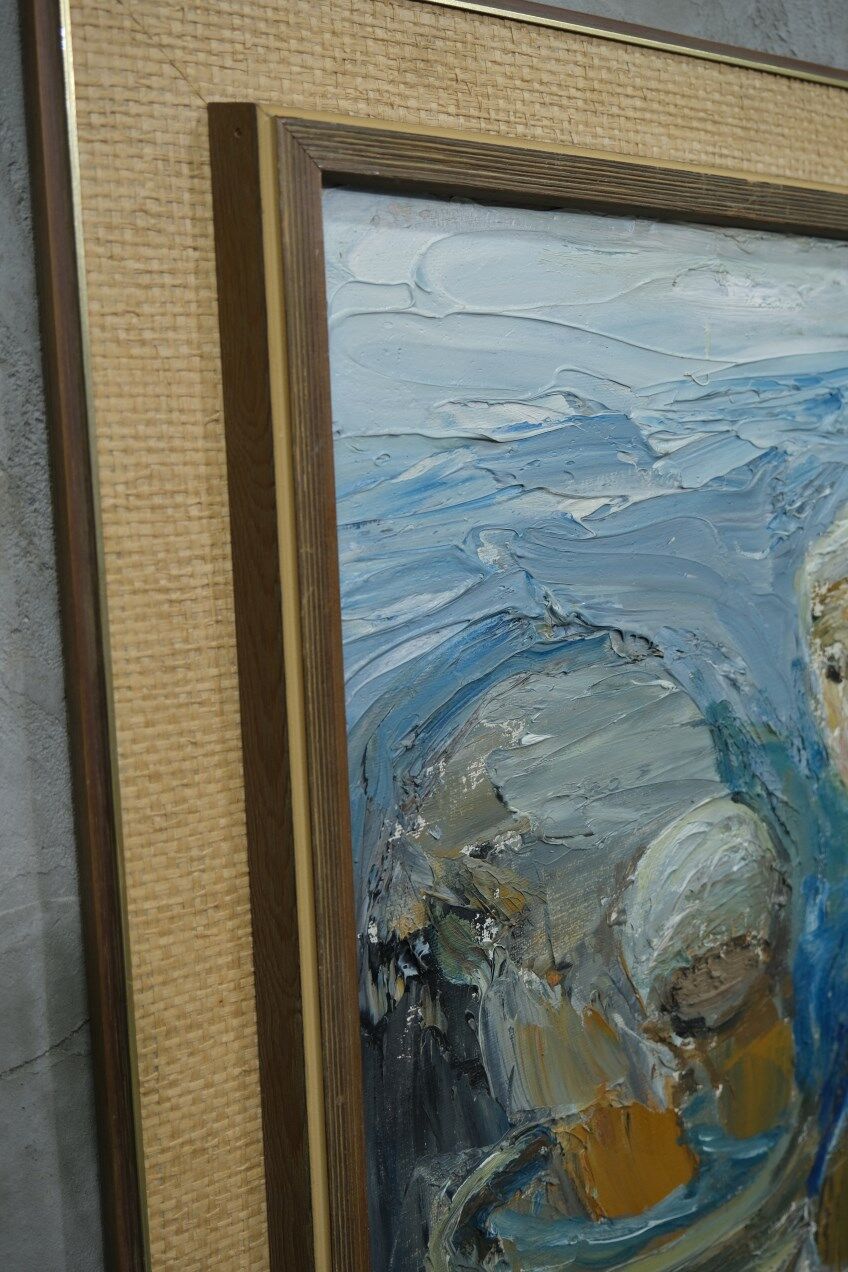 Einar Emland, Swedish painting, 1960s, Oil on canvas, Framed