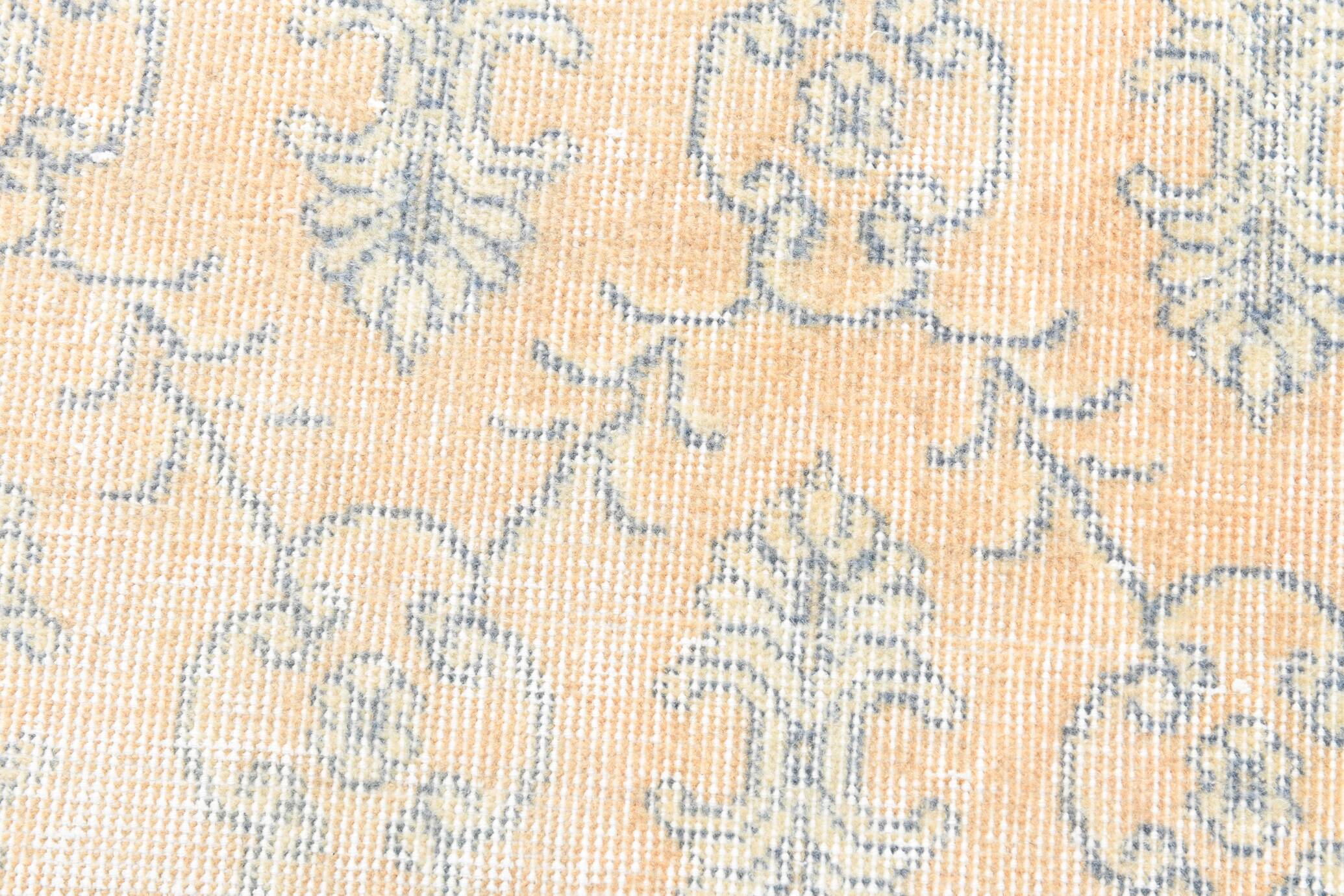 5x8 Shades Of Pale Orange Classic Turkish Vintage Rug, 140x238Cm SK 2296