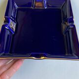 Collector blue advertising ashtray Camus Cognac blue porcelain