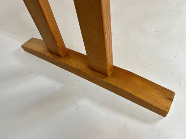 Table à manger vintage en pin, table shaker des années 70.