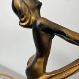 Lampe à poser femme drapée 1980