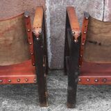 Pair of safari-style armchairs, 1930s