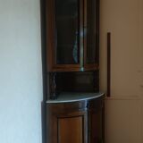 Large corner buffet in solid walnut Louis Philippe era around 1840