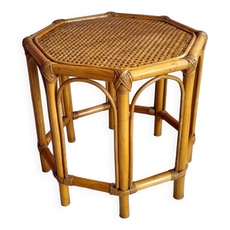 Vintage rattan coffee table