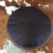 Pouf en cuir patchwork