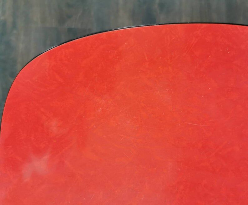 Chaise vintage rouge Formica 1970