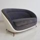 Grey velvet sofa by Guglielmo Veronesi for ISA, circa 1950.