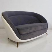 Grey velvet sofa by Guglielmo Veronesi for ISA, circa 1950.