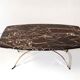 Coffee table in marble and bronze,france circa 1970
