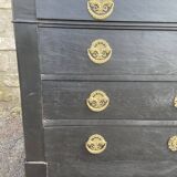 Commode ancienne d'époque restauration patinée noire