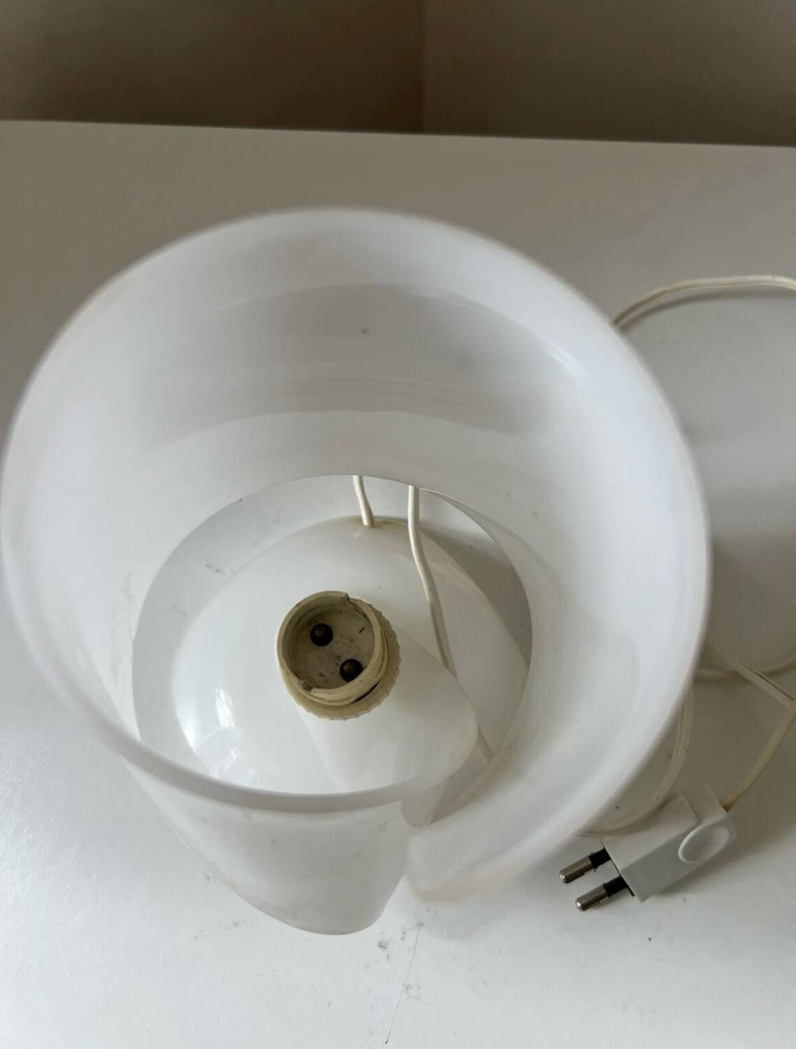 Vintage molded plastic bedside lamp 1960