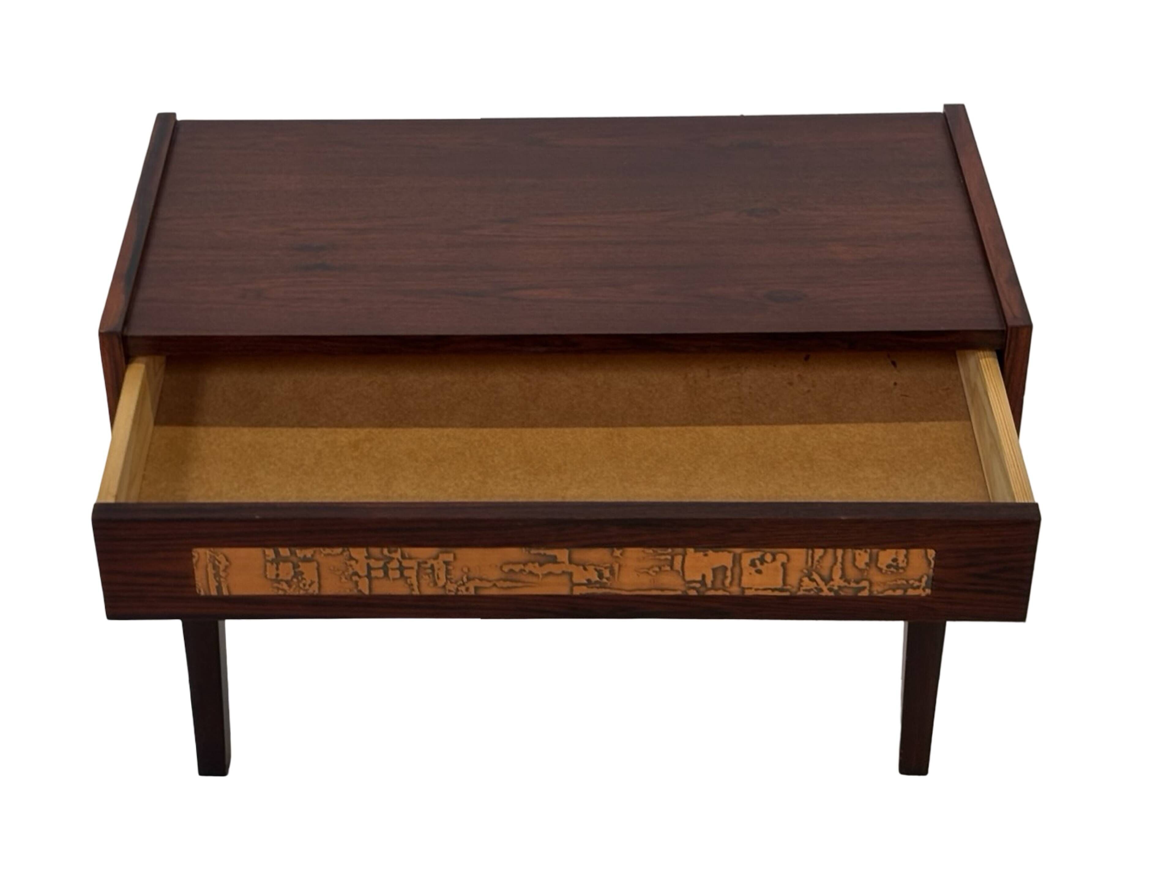 Commode vintage danoise en palissandre et laiton