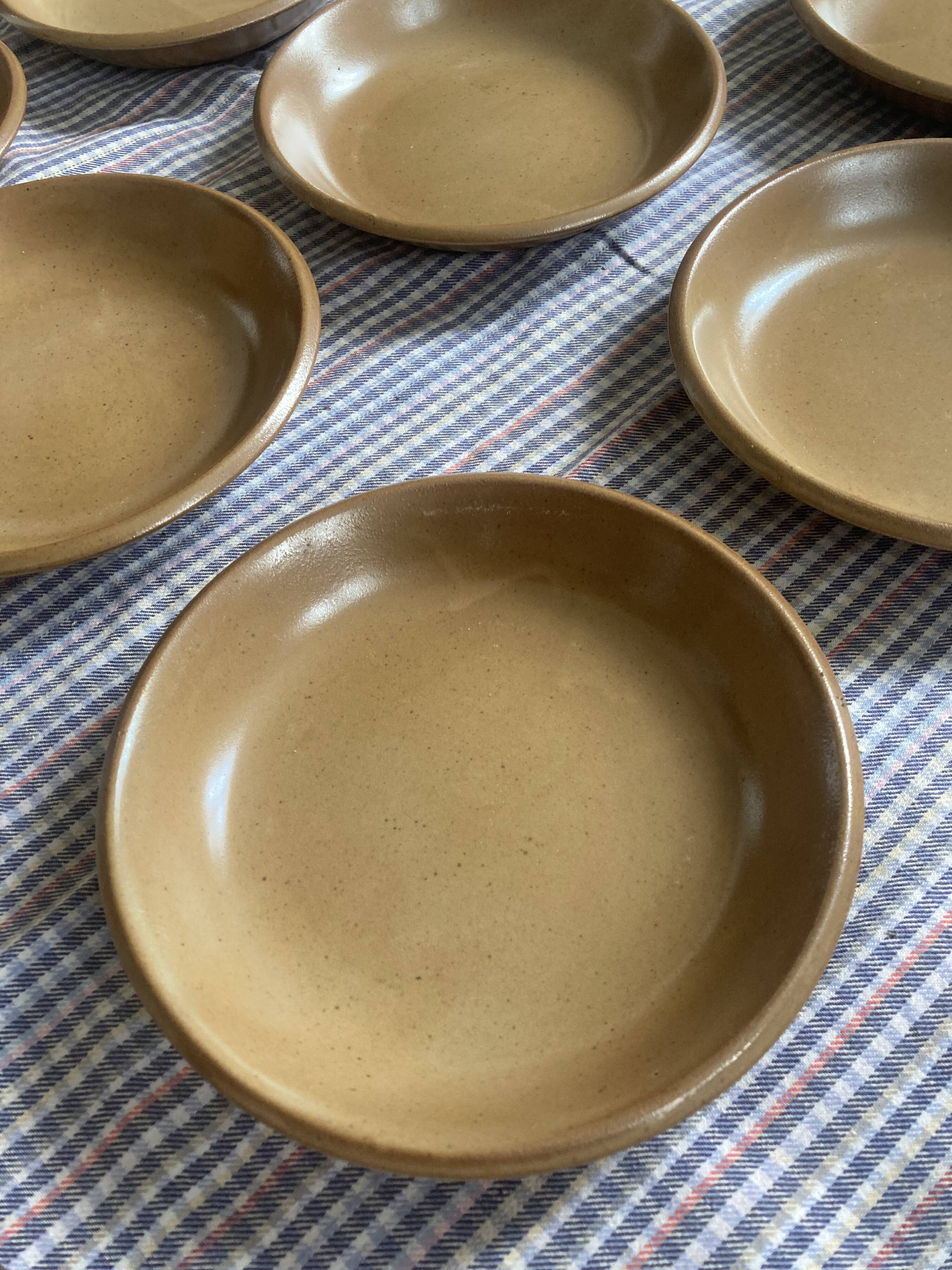 8 vintage hollow plates in Bern stoneware